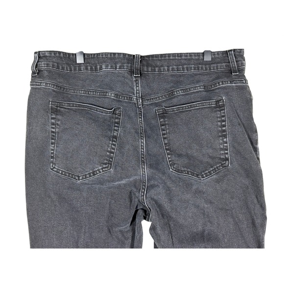 HM Womens High Waisted Skinny Jeans Faded Black Size 18 Tapered Leg Denim - Picture 11 of 13